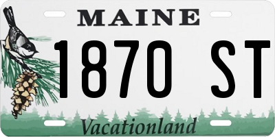 ME license plate 1870ST