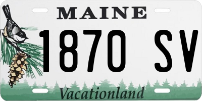 ME license plate 1870SV