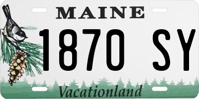 ME license plate 1870SY