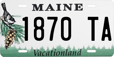 ME license plate 1870TA