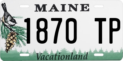 ME license plate 1870TP