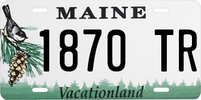 ME license plate 1870TR