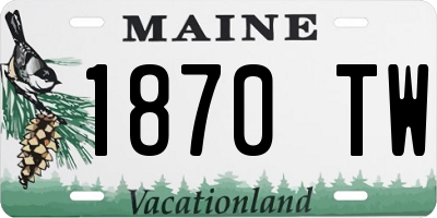 ME license plate 1870TW