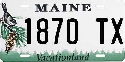 ME license plate 1870TX