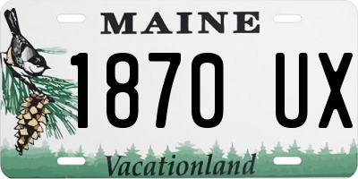 ME license plate 1870UX