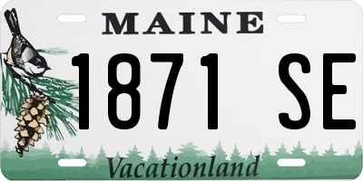 ME license plate 1871SE