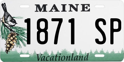 ME license plate 1871SP