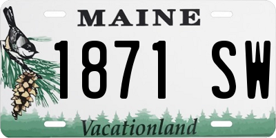 ME license plate 1871SW