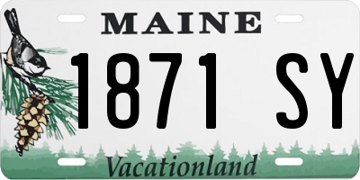 ME license plate 1871SY