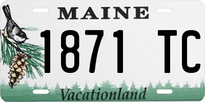ME license plate 1871TC