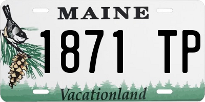 ME license plate 1871TP