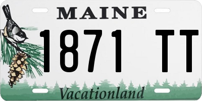 ME license plate 1871TT