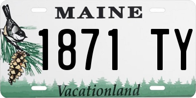 ME license plate 1871TY
