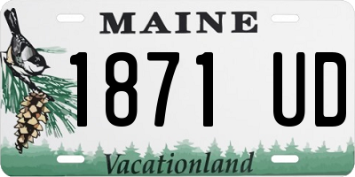 ME license plate 1871UD