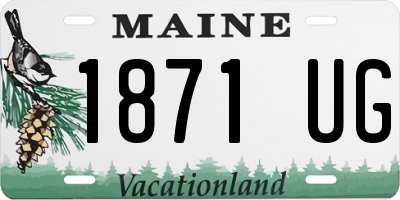 ME license plate 1871UG
