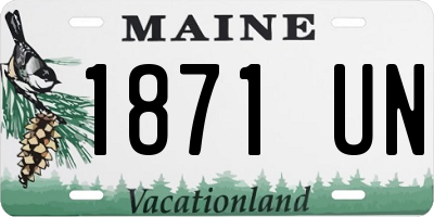 ME license plate 1871UN