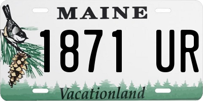 ME license plate 1871UR