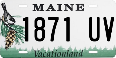 ME license plate 1871UV