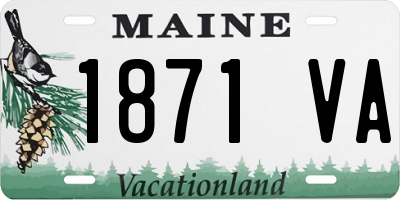 ME license plate 1871VA