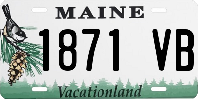 ME license plate 1871VB