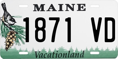 ME license plate 1871VD