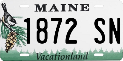 ME license plate 1872SN