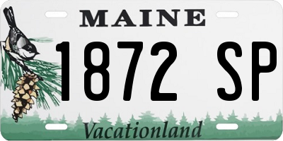 ME license plate 1872SP