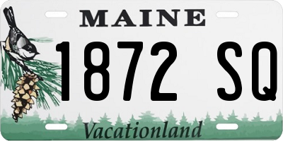 ME license plate 1872SQ