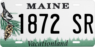 ME license plate 1872SR