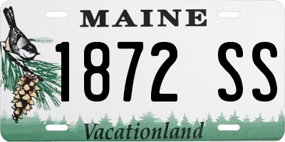 ME license plate 1872SS