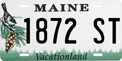 ME license plate 1872ST