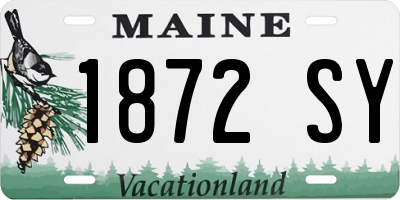 ME license plate 1872SY