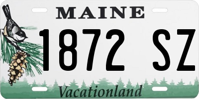 ME license plate 1872SZ