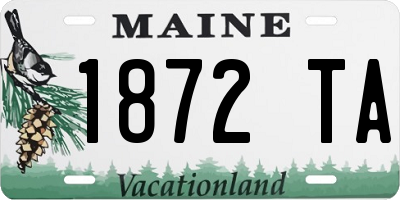 ME license plate 1872TA