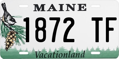 ME license plate 1872TF