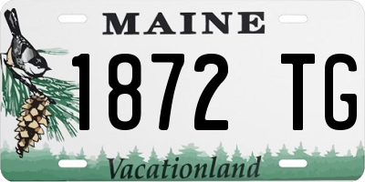 ME license plate 1872TG
