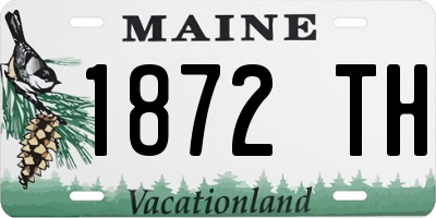ME license plate 1872TH