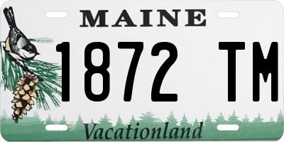 ME license plate 1872TM