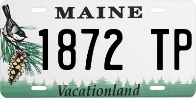 ME license plate 1872TP