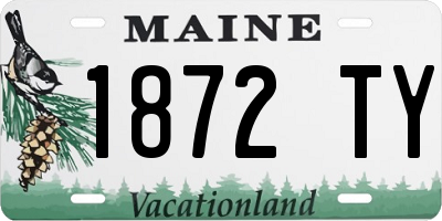 ME license plate 1872TY