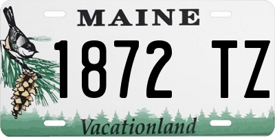 ME license plate 1872TZ