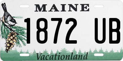 ME license plate 1872UB