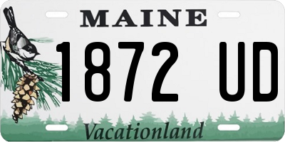 ME license plate 1872UD