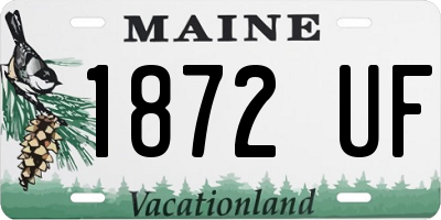 ME license plate 1872UF