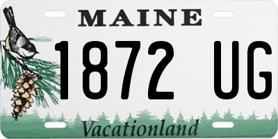 ME license plate 1872UG