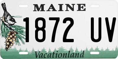 ME license plate 1872UV