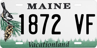 ME license plate 1872VF