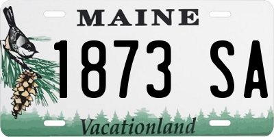 ME license plate 1873SA