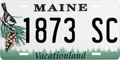 ME license plate 1873SC