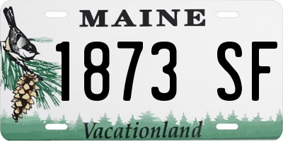 ME license plate 1873SF